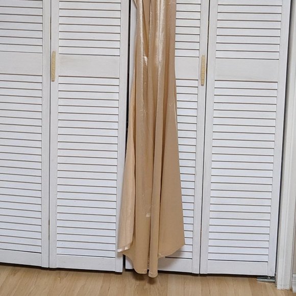 NEW Crisscross Backless Split Thigh Satin Prom Dress - XS - Picture 8 of 10